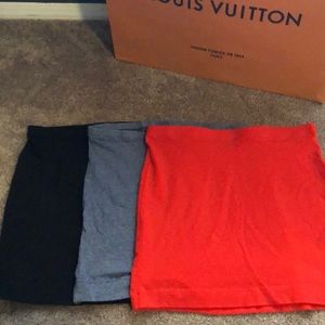 3 mini skirts. Great condition.
